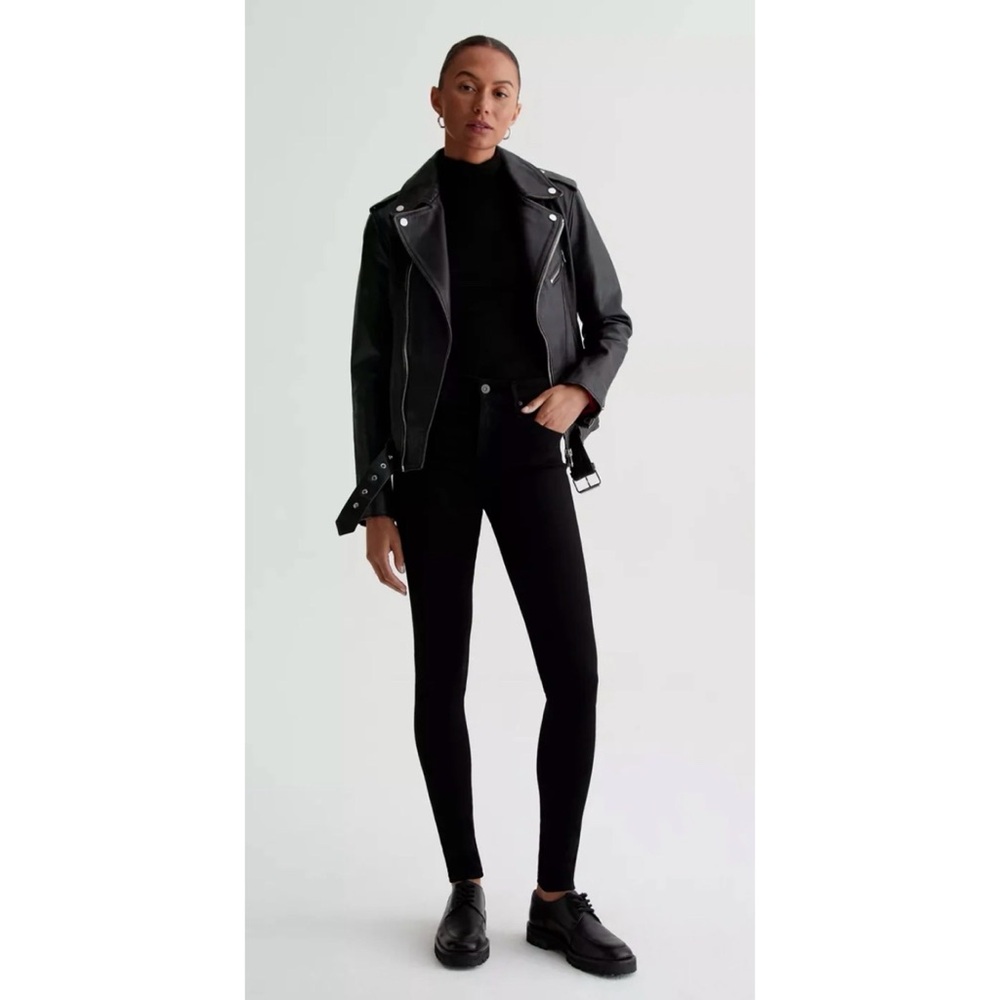 AG Los Angeles Farrah Ankle High Rise Skinny Black Jeans Size 28